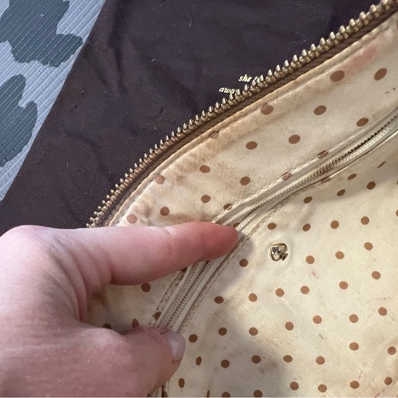 Kate spade gold metallic, very used crossbody with dust bag. - Picture 3 of 3